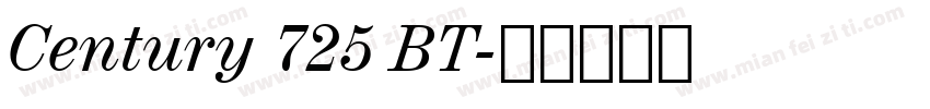 Century 725 BT字体转换